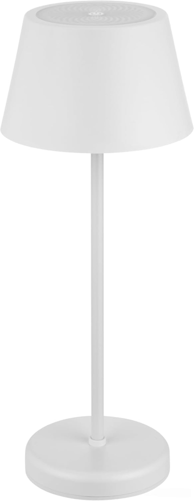 REV – LED Tischleuchte kabellos 38cm 2W mit Touch-Dimmfunktion & 4000mAh Li-Ion Akku (ca. 7h Laufzeit) - Tischlampe arktikweiß aus Kunststoff IP44 für indoor & outdoor - Tischleuchte mit USB-C Kabel Bild 1