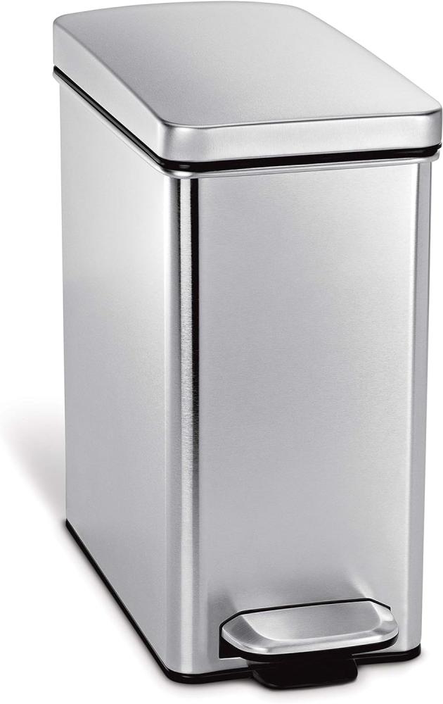 simplehuman 10 Liter, profil Treteimer, gebürsteter Stahl, 10 Jahre Bild 1