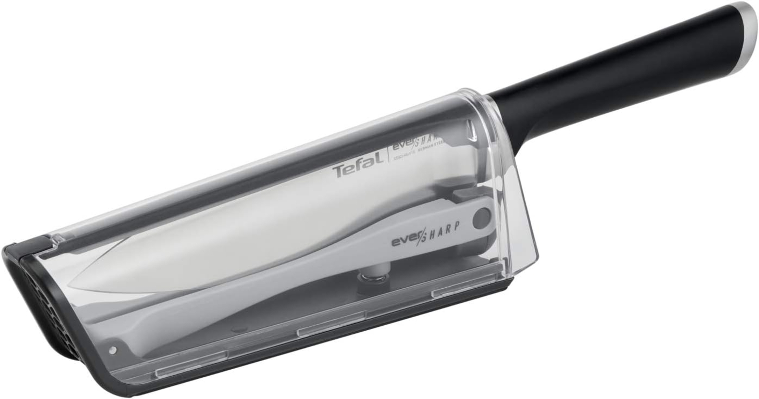 Tefal Kochmesser K25690 Ever Sharp, inkl. Messerschärfer, Edelstahl, exklusive Schleiftechnologie Bild 1