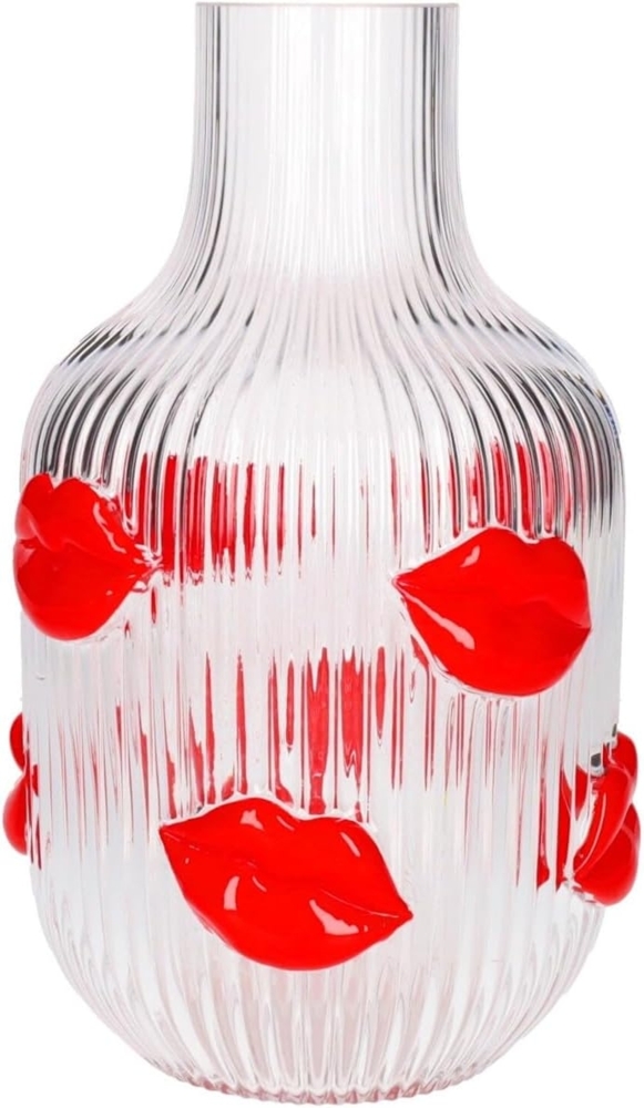 Gift Company L´amour Vase H(25cm) Lippen transparent Bild 1