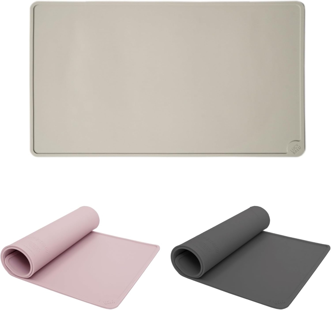 LucyBalu Napfunterlage SQUARE (50 x 29 cm), für Katzen, verschiedene Farben, lebensmittelechtes Silikon Bild 1