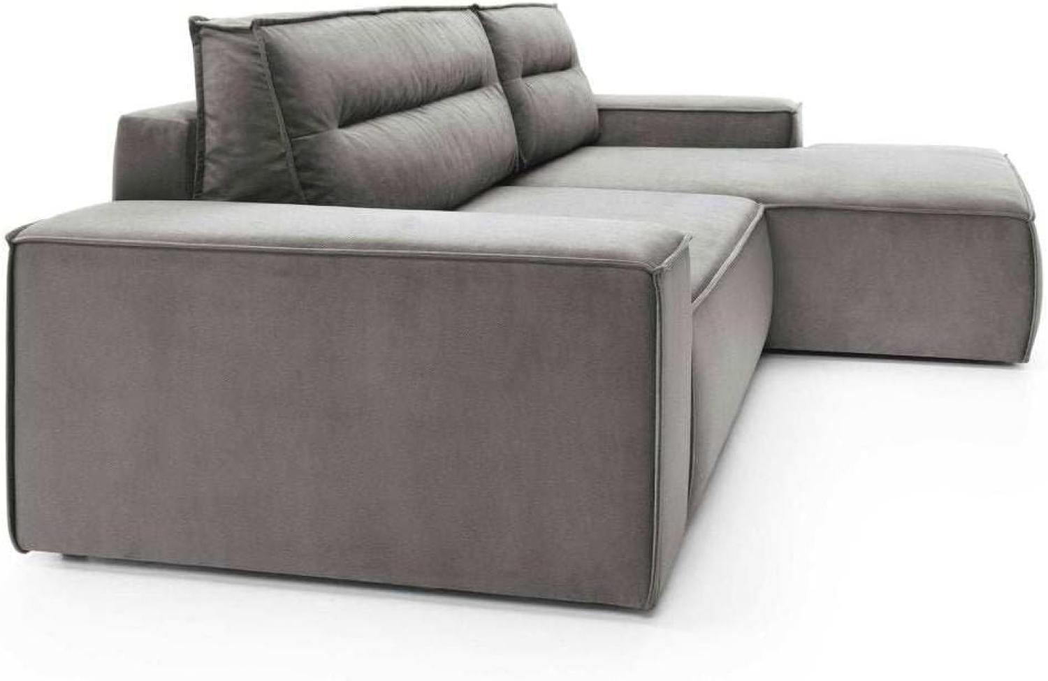 Designer Sofa Chloe mit Schlaffunktion Grau rechts Bild 1