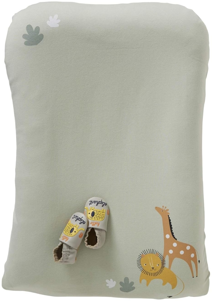 VERTBAUDET Schonbezug für Wickelauflage, Baumwolljersey graugrün/tanzania ONE SIZE Bild 1