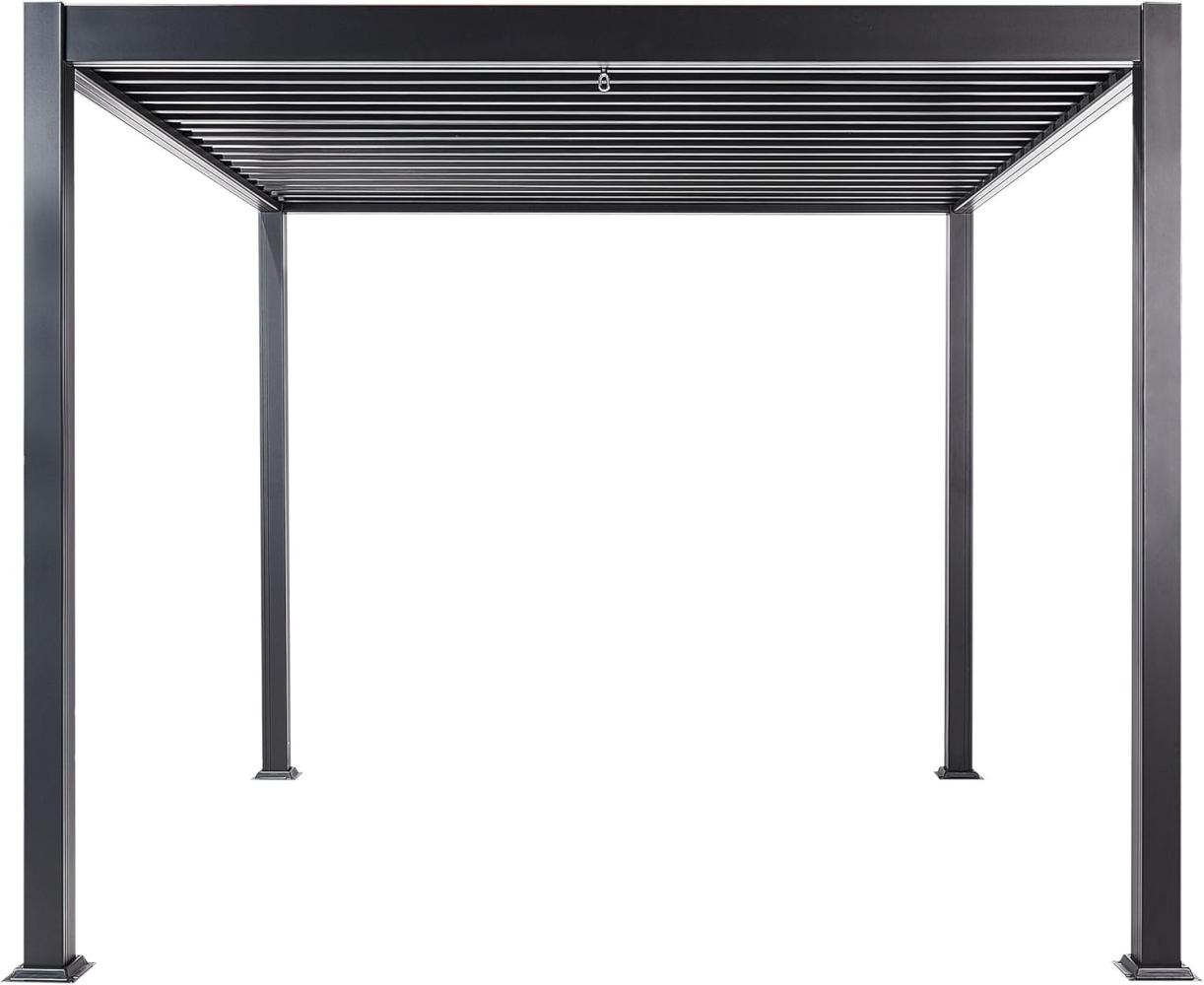 Garten-Pergola 310x310 cm Schwarz FORNOLI Bild 1