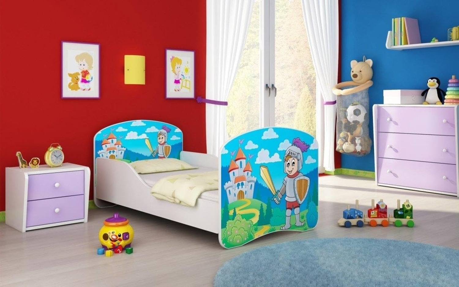 Kinderbett Milena mit verschiedenen Mustern 160x80 Knight Bild 1