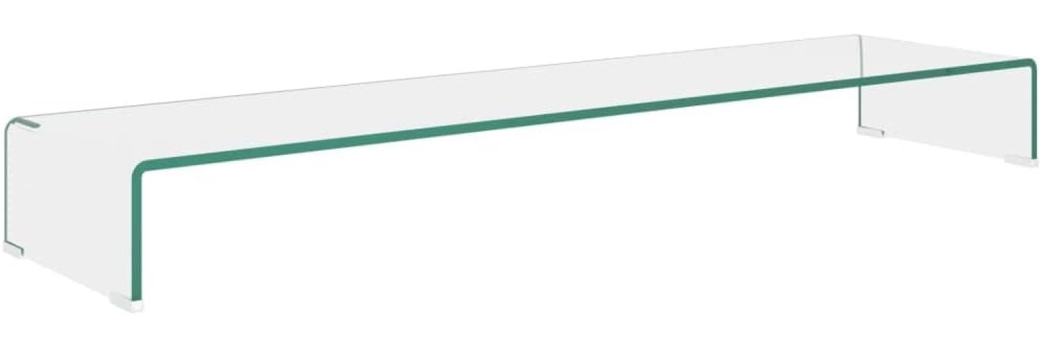 vidaXL TV-Tisch/Bildschirmerhöhung Glas Transparent 120x30x13 cm 244133 Bild 1