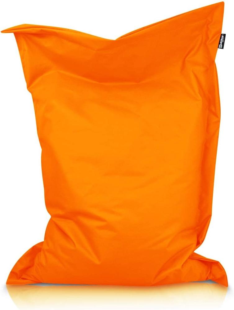 BuBiBag XXL Sitzsack, Outdoor Sitzsäcke für Kinder und Erwachsene, Bodenkissen Beanbag Fatboy wetterfest (Orange 200x140 cm) Bild 1