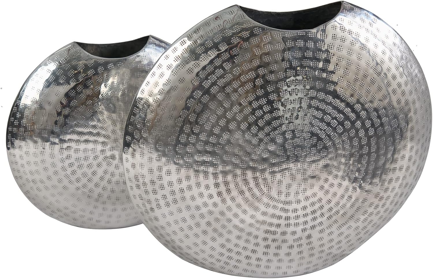 riess-ambiente Tischvase ORIENTAL 44cm silber (Set, 2 St), Deko · Blumen · Hammerschlag Design · Metall Bild 1