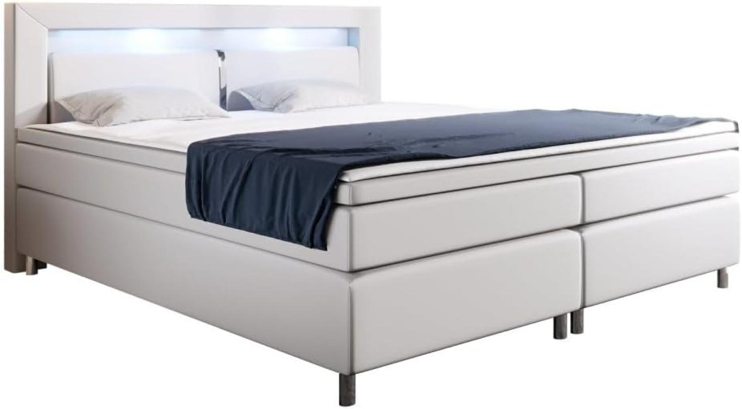 Boxspringbett Hotelbett Hypnos mit LED 120x200 H2 Weiß Bild 1