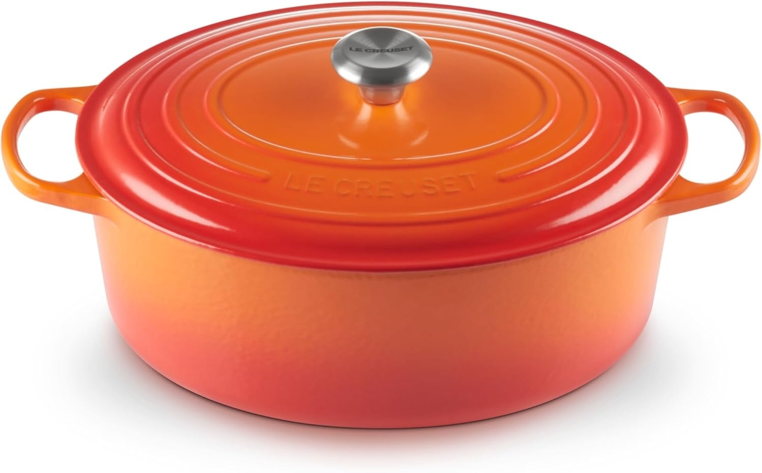 Le Creuset Bräter 'Signature' , Gusseisen , Oval, für alle Herdarten und Induktion geeignet, Ofenrot, 33,0 cm Bild 1