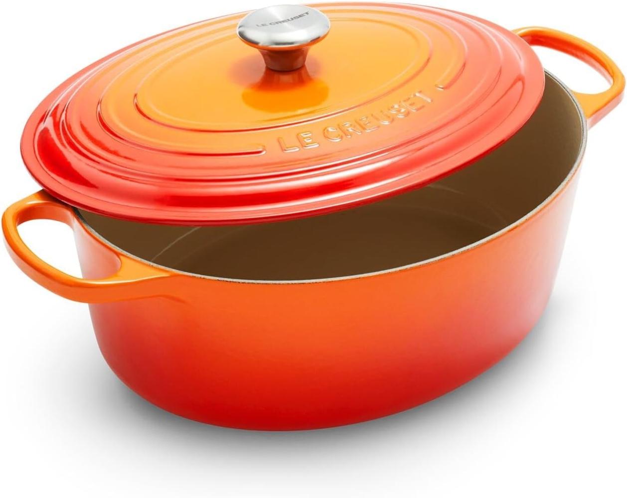 Le Creuset Bräter 'Signature' , Gusseisen , Oval, für alle Herdarten und Induktion geeignet, Ofenrot, 33,0 cm Bild 1