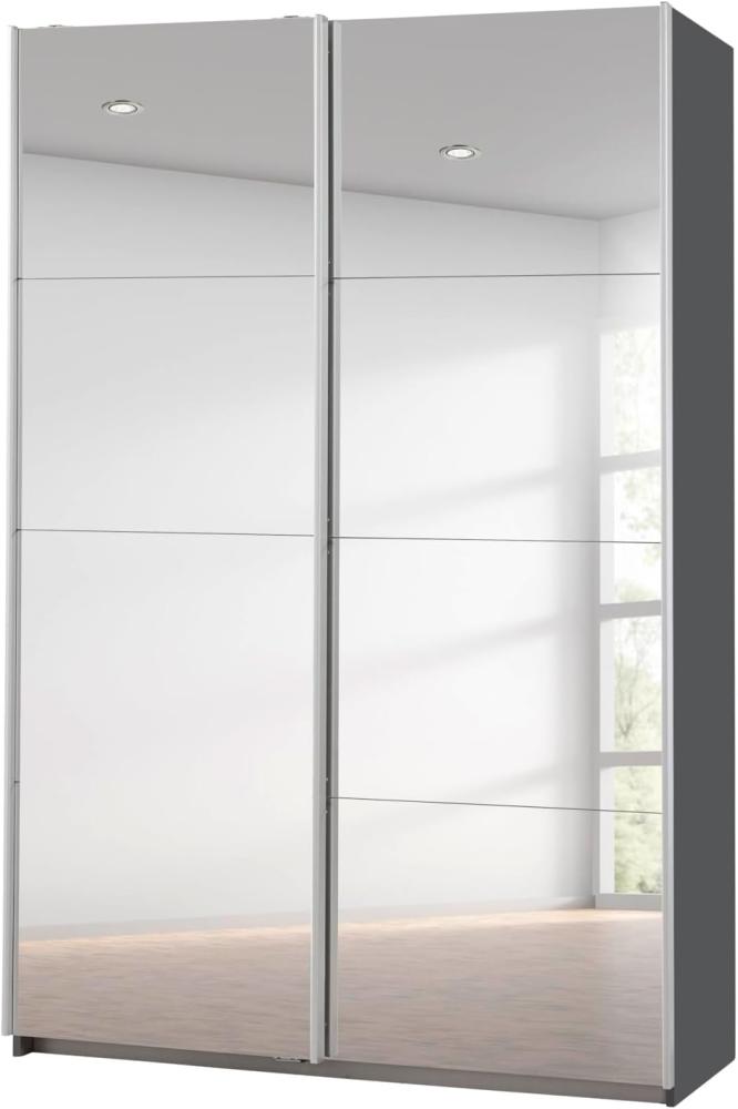 rauch möbelwerke gmbh Caracas Schwebetürenschrank, Holzwerkstoff, Grau-metallic, 136x210x62 Bild 1