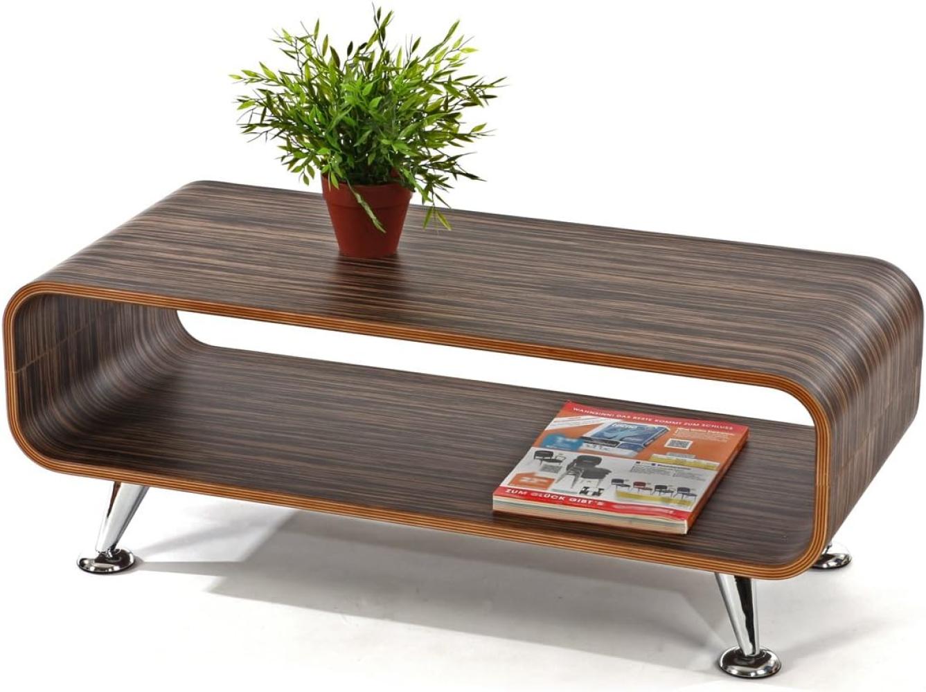 Mendler 'HWC-B97' Couchtisch, Schichtholz Zebra dunkelbraun Bild 1