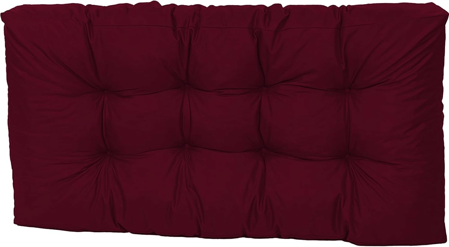 TexDeko® Garden Palettenkissen wasserabweisend UV - beständig Premium Sitzkissen gesteppt 120 x 50 x 18 cm Palettenauflage für Europaletten Palettenmöbel Palettenpolster (Bordeaux) Bild 1