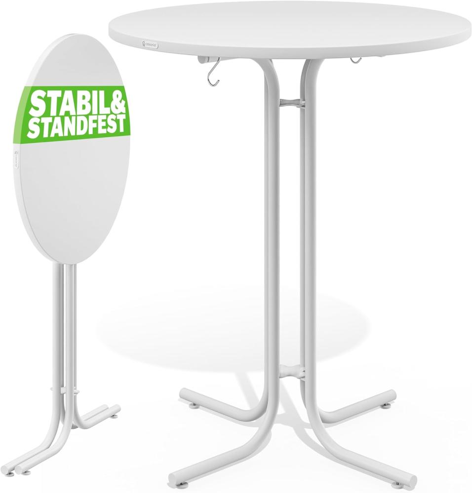 CASARIA® Stehtisch 80x110cm Weiß Bild 1