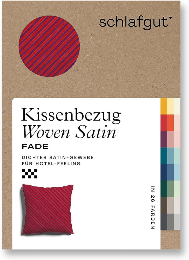 Schlafgut Woven Fade Bettwäsche|Kissenbezug einzeln 40x40 cm| red-deep-purple-deep Bild 1