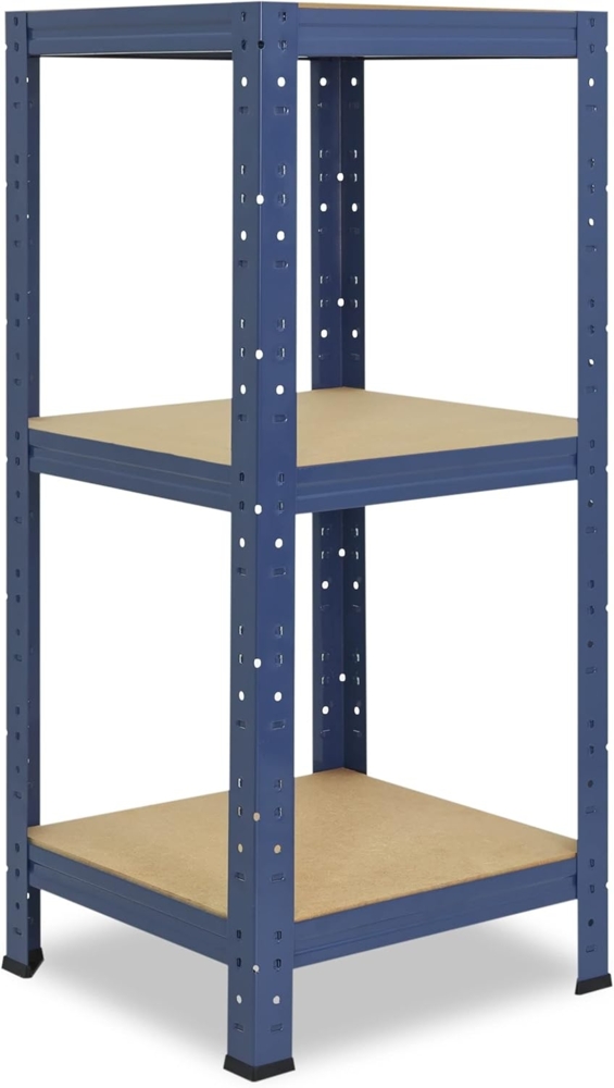 shelfplaza HOME 100x30x30 cm Schwerlastregal in blau mit 3 Böden und 175 kg Traglast pro Boden Bild 1
