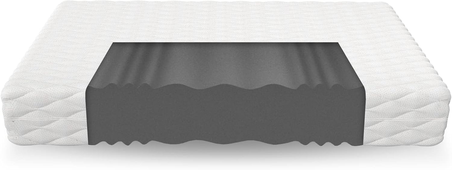 FDM Livia Matratze 180x200 cm Schaumstoffmatratze Härtegrad H3 11 cm Höhe Profilierter Schaum 7-Zonen Hochelastischer HR T25 mit Wellenschnitt Polyester Bild 1