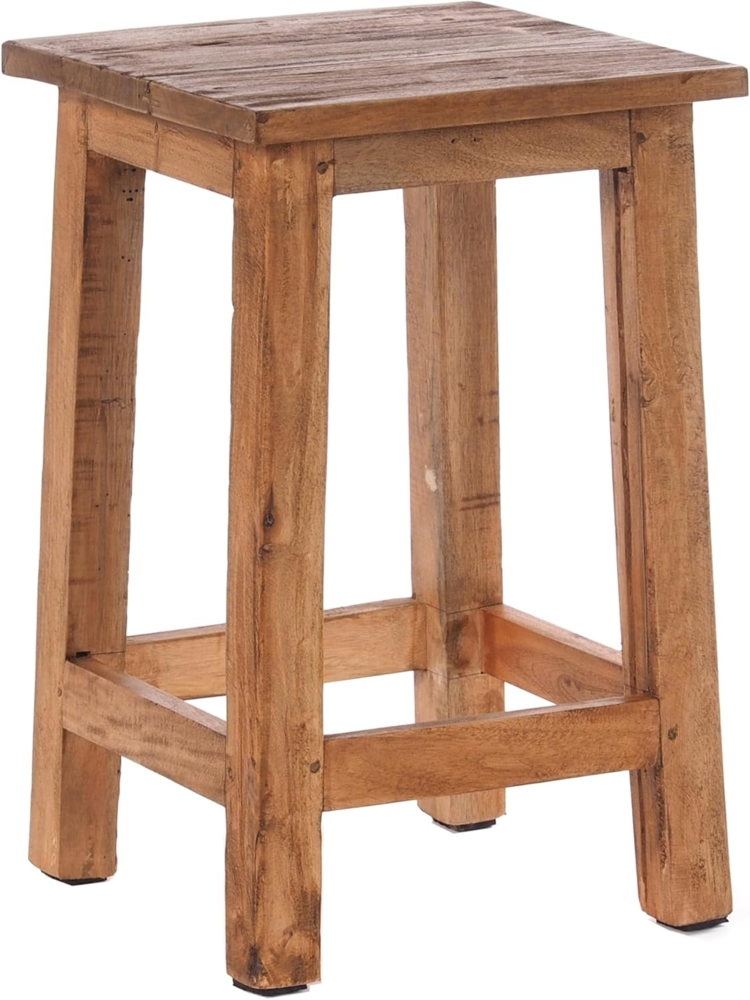 DESIGN DELIGHTS Hocker Sitzhocker MADERO, 48x30cm(HxB) Altholz Holzhocker, massivholz Hocker Bild 1