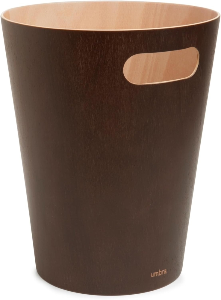 Umbra 'Woodrow' Papierkorb, Holz, 7,5 Liter, Espresso Bild 1