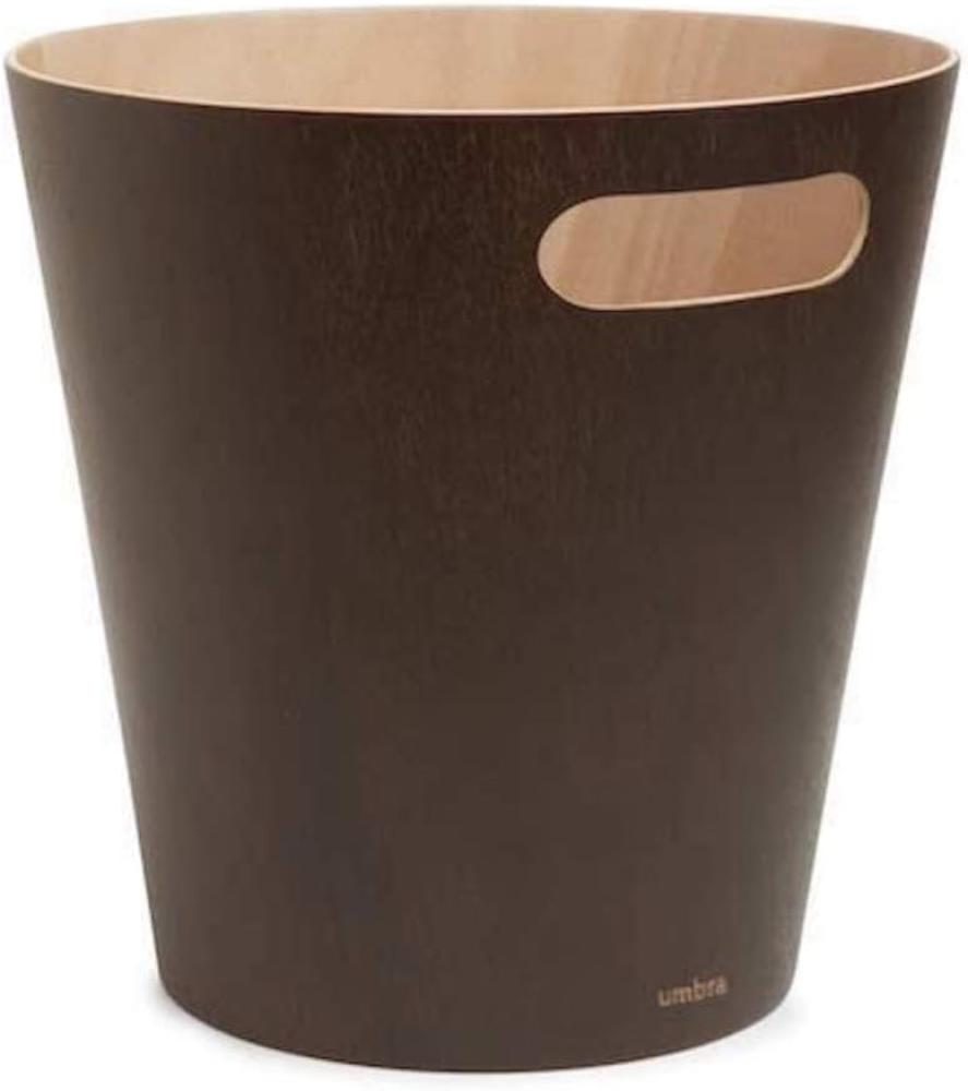 Umbra 'Woodrow' Papierkorb, Holz, 7,5 Liter, Espresso Bild 1