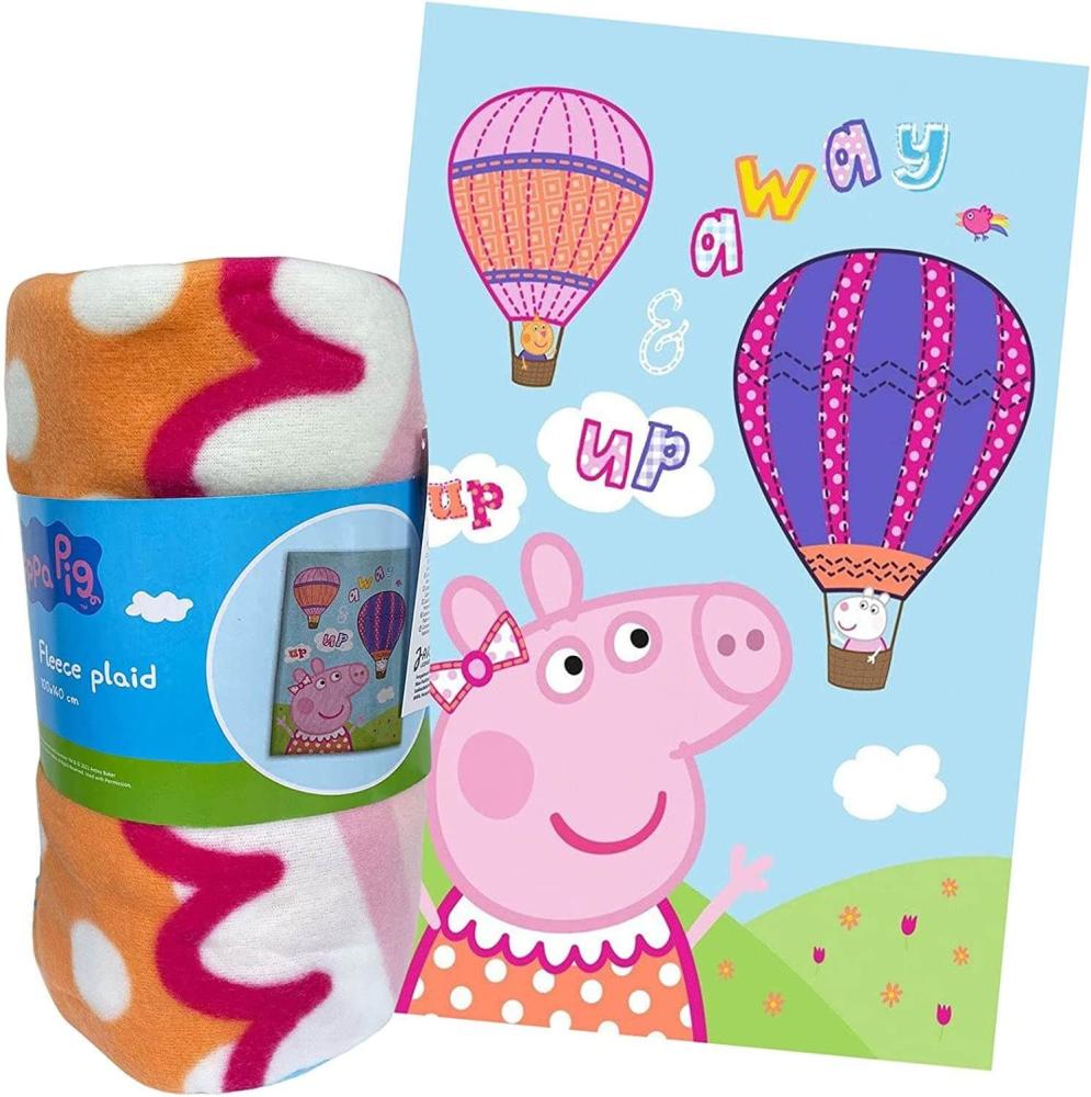 Peppa Wutz Pig Up Up & Away Fleece Decke 100 x 140 cm Bild 1