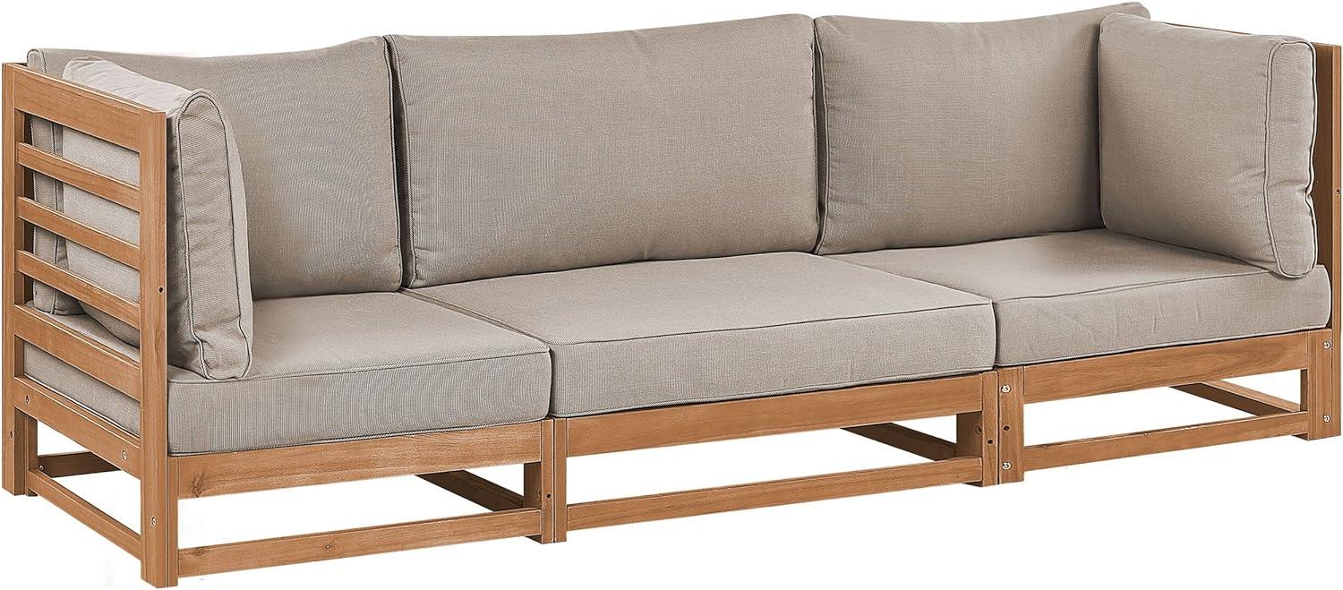 Gartensofa TRANI FSC® zertifiziertes Akazienholz Heller Holzfarbton Bild 1