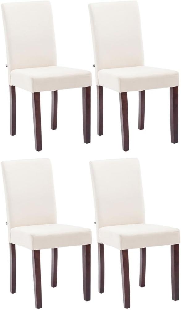 4er Set Esszimmerstuhl Ina Stoff cappuccino creme Bild 1