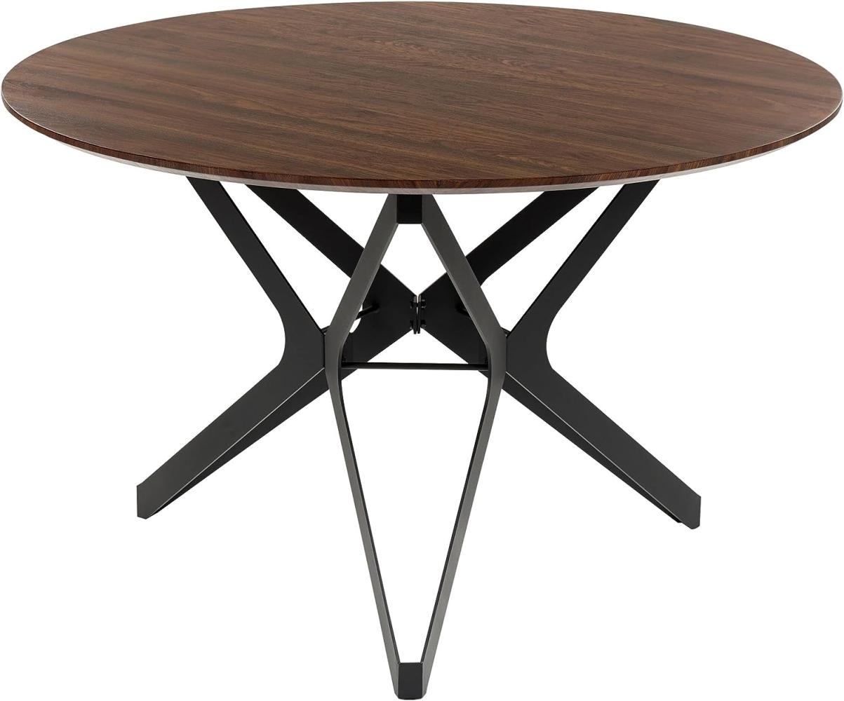 Esstisch ALURE 120 cm 120 cm Dunkler Holzfarbton Bild 1