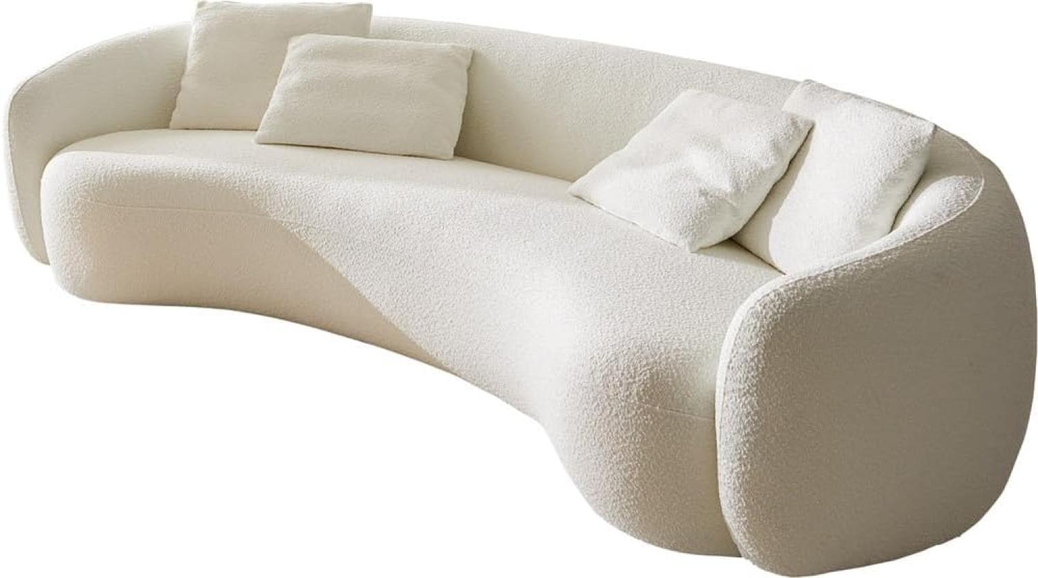 3-Sitzer Larna 260x120 cm Bouclé Creme-Weiß Bild 1