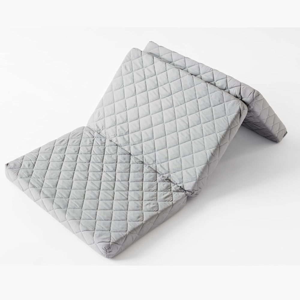 Klappmatratze Reisematratze in drei Größen 60x120 70x140 70x200 cm, grau 7 cm hoch, Faltbare Matratze Reisebett Gästebett Matratze Klappbar – für Baby Reisebett oder als Gästematratze 140x70 cm Bild 1