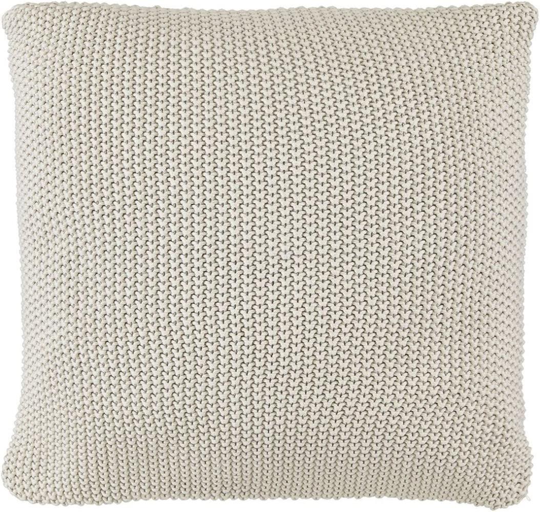 Marc O Polo Strick Dekokissen Plaid Nordic Knit oatmeal | Dekokissen 50x50 cm Bild 1