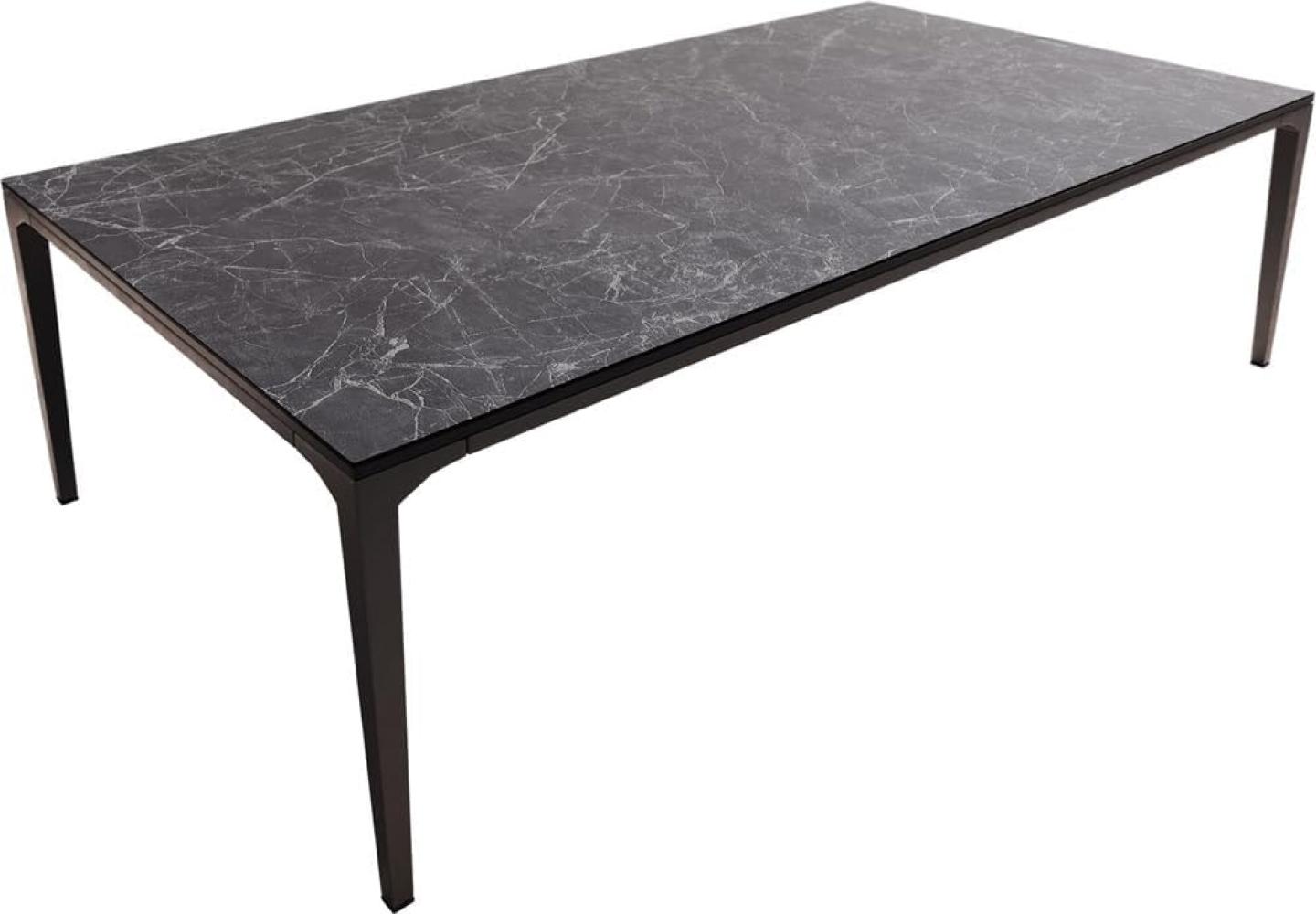 Couchtisch Levente 110x60 cm Keramik Laminam®Nero Greco Anthrazit Gestell Metall Schwarz Bild 1