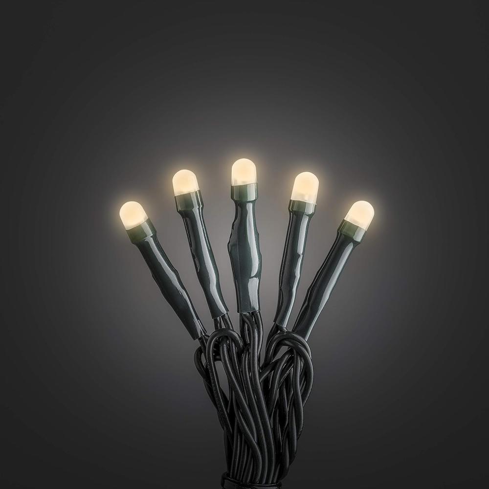 Micro LED Lichterkette - gefrostet - 35 bernsteinfarbene LED - L: 2,38m - grünes Kabel - Indoor Bild 1