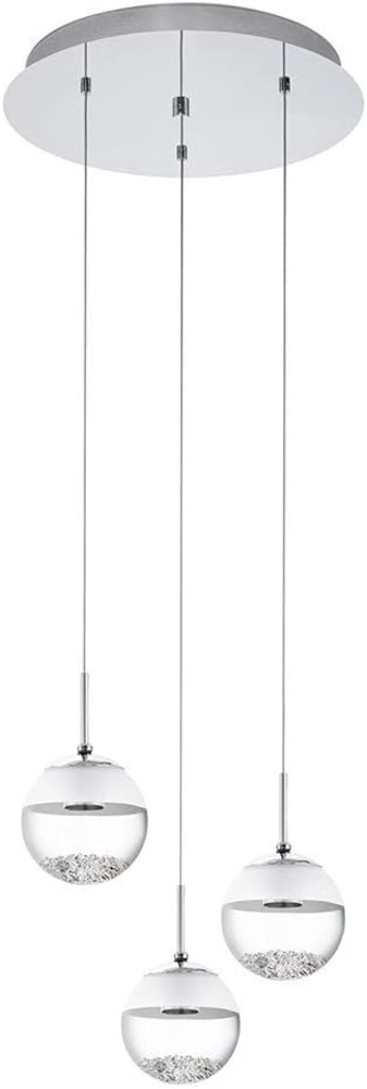 Eglo 93709 LED Hängeleuchte MONTEFIO 1 chrom, max. 3X5W H:110cm Ø40cm 3000K Bild 1