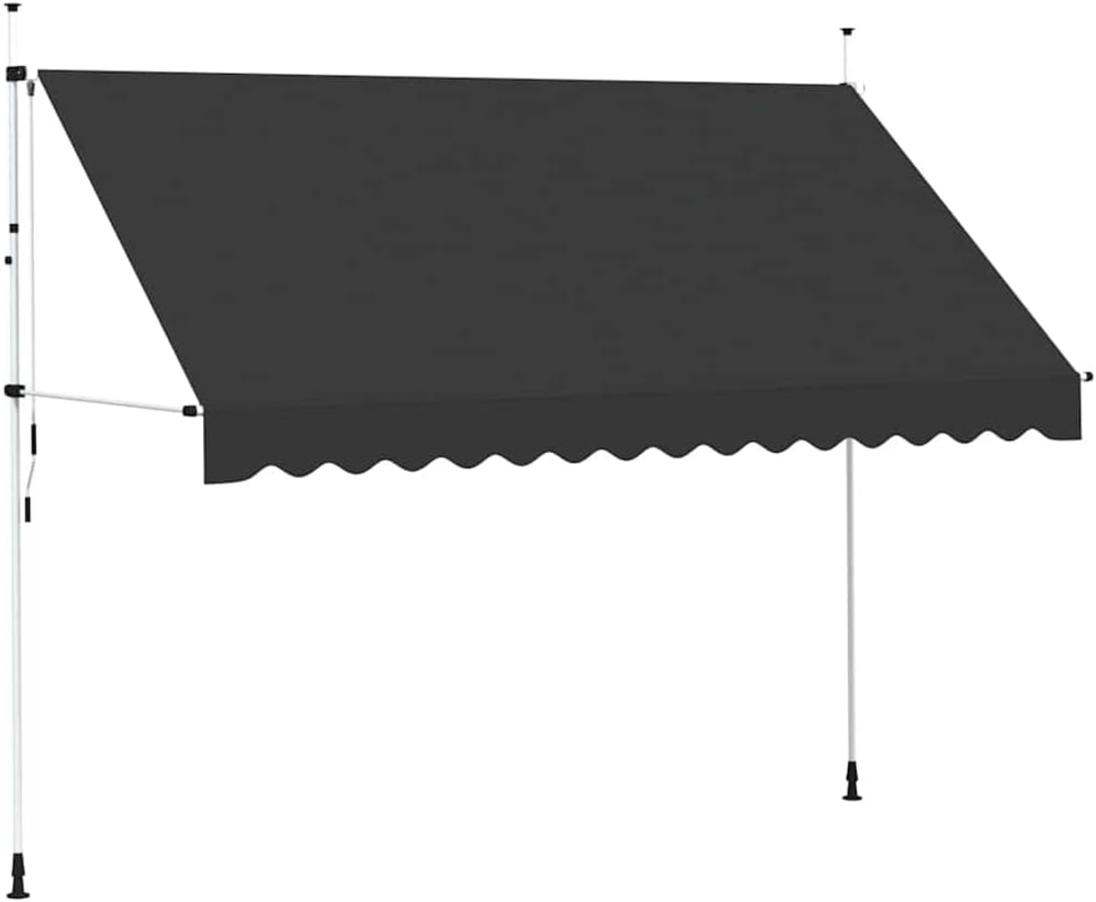 vidaXL Einziehbare Markise Handbetrieben 350 cm Anthrazit 143691 Bild 1