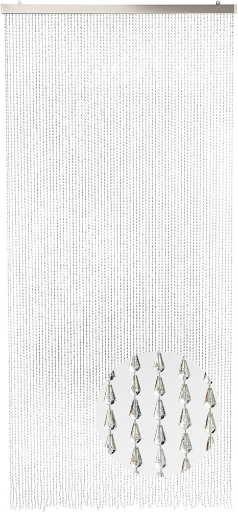 Kobolo Türvorhang Vorhang CLEAR transparent 72 Stränge 90x200cm, Ösen (1 St), transparent Bild 1