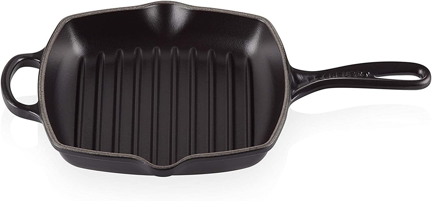 Le Creuset Signature Gusseisen-Grillpfanne Quadratisch 26 cm Schwarz Bild 1