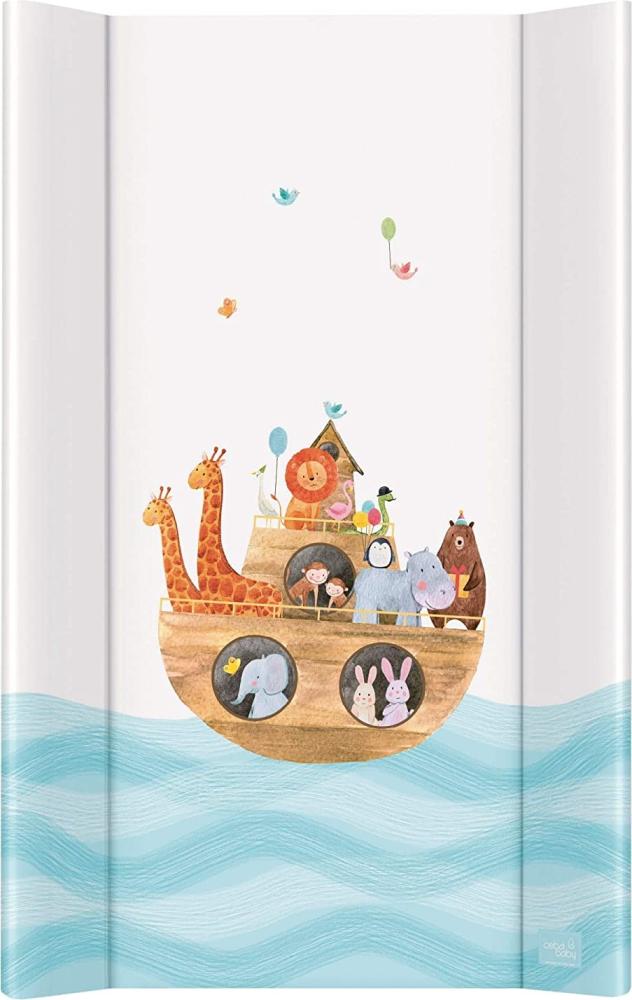 Ceba Baby Wickelauflage Wickelunterlage Wickeltischauflage 2 Keil 80x50 cm, 70x50 cm Abwaschbar für Mädchen und Junge - Arka 80x50 Bild 1