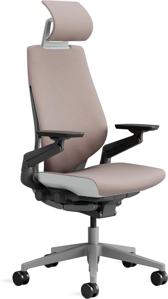 Steelcase Gesture Bürostuhl mit Bezug in Linse mit Kopfstütze, 66x62. 5x107 cm Bild 1