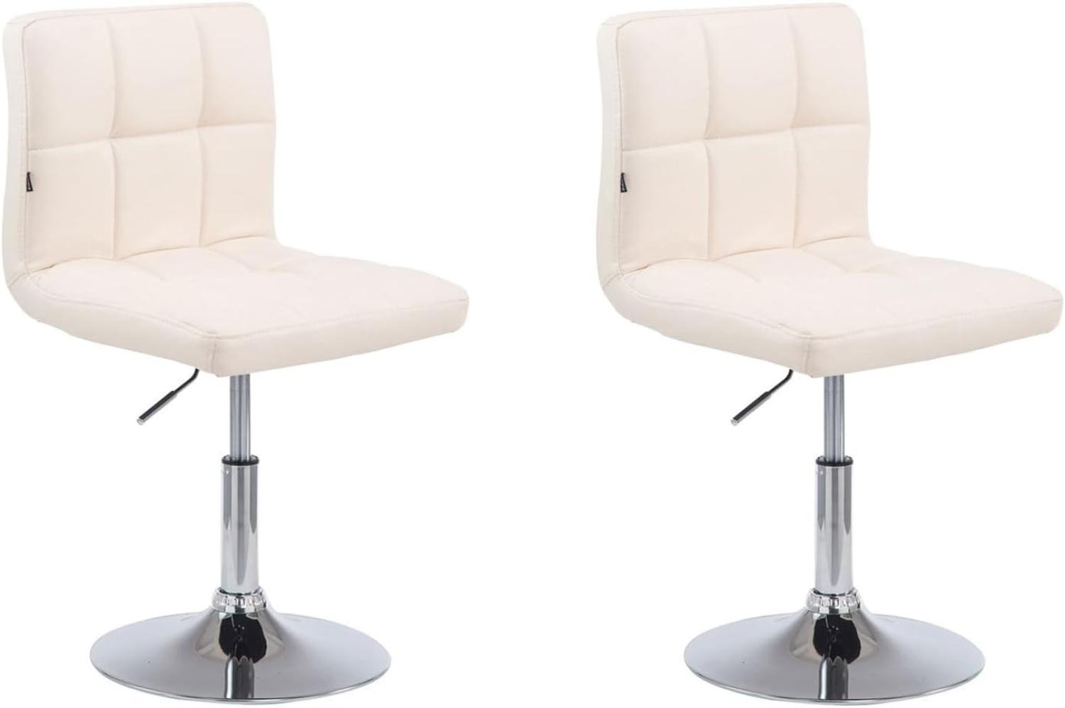 2er Set Lounger Palma V2 Kunstleder, Drehbar, creme Bild 1