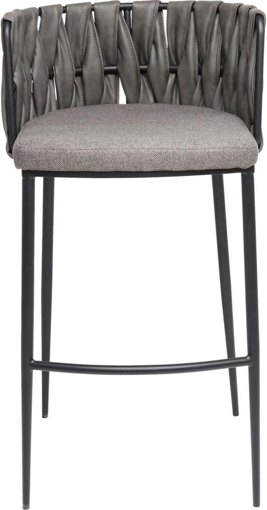 Kare Design Barhocker Cheerio, eleganter Hocker für Bartresen, minimalistischer Barstuhl in dezentem Grau, (HxBxT) 100 x 54 x 52 cm Bild 1