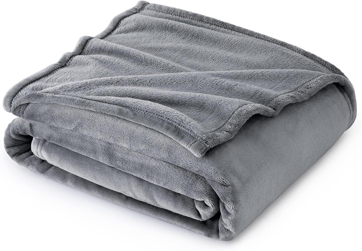 BEDSURE Kuscheldecke Flauschig Decke Fleecedecke - Wohndecke Warm Winter Weich, Sofadecke XL, Decke Couch Blanket, Wohn- & Kuscheldecken 150x200cm, Sofa überwurfdecke Grau Bild 1