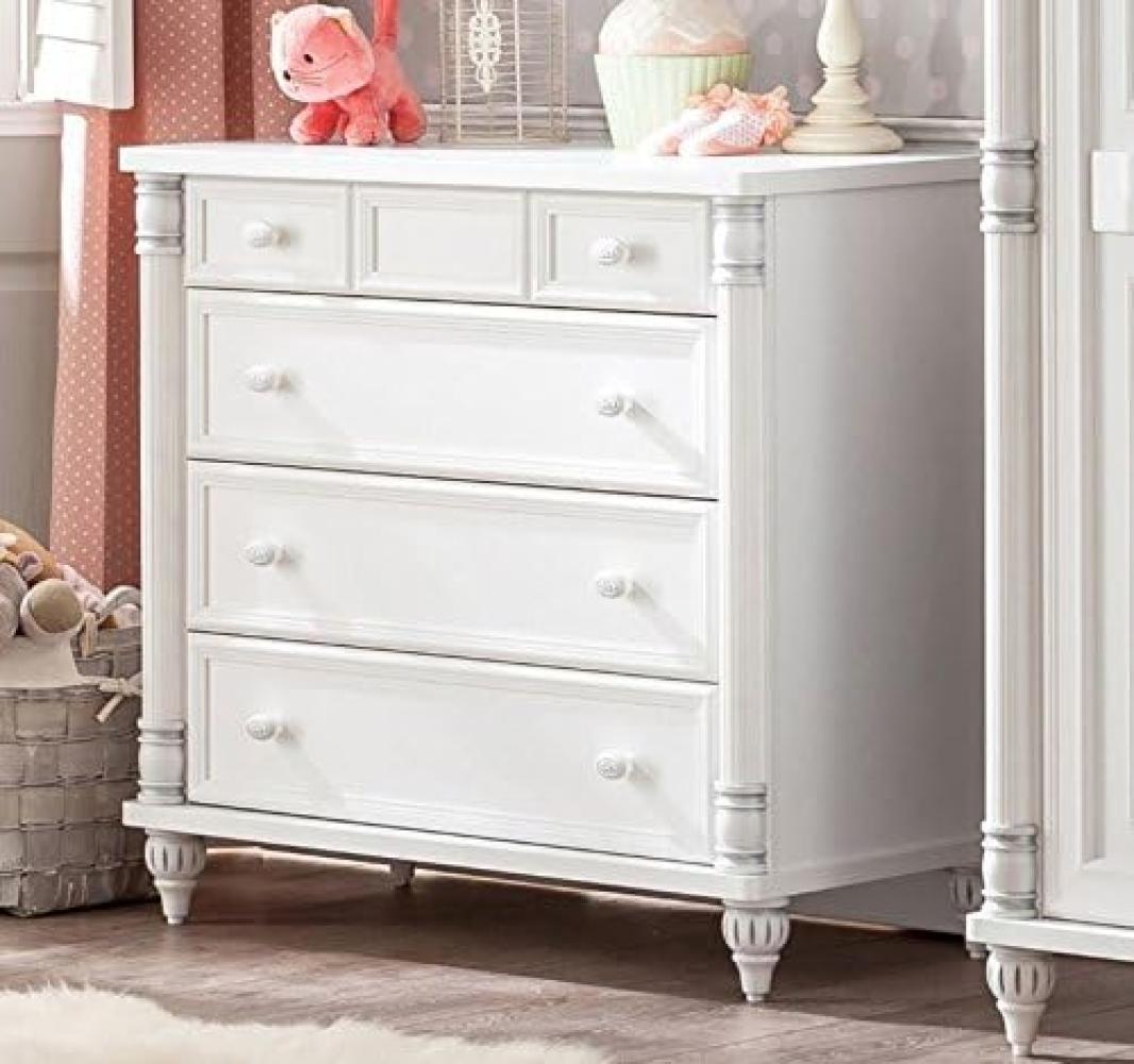 Cilek ROMANTIC Kommode Kinderkommode Anrichte Sideboard Weiß Bild 1