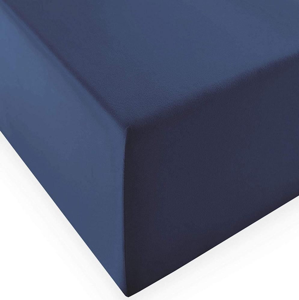 Fleuresse Boxspring- und Wasserbetten Jersey-Spannlaken comfort XL 6073 denim 150/200 Bild 1