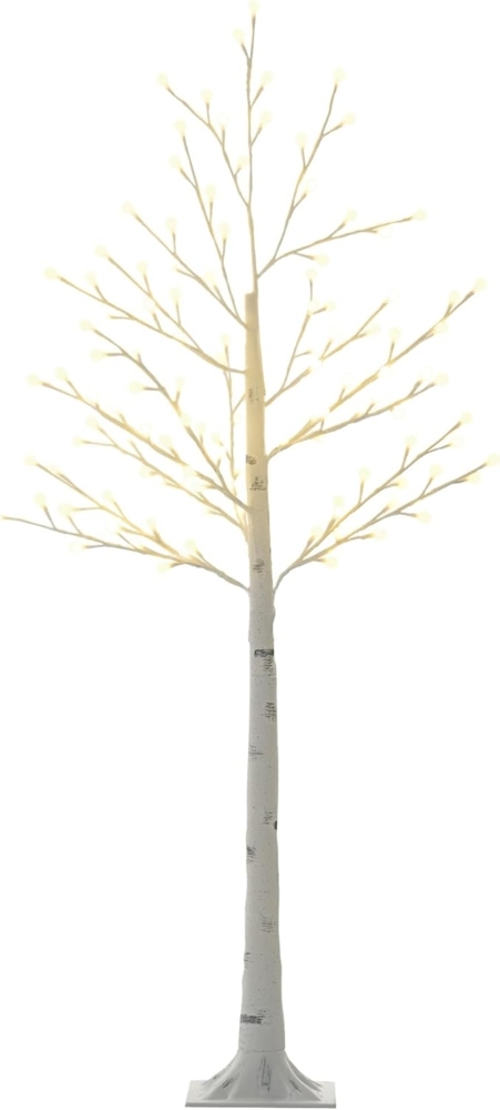 HOMCOM LED Baum 150 cm Lichterbaum, mit 120 Warmweiß 3 Helligkeitsstufen LED, Dimmfunktion, LED wechselbar, Warmweiß, für Party, Geburtstag, Hochzeit IP44 weiß Bild 1
