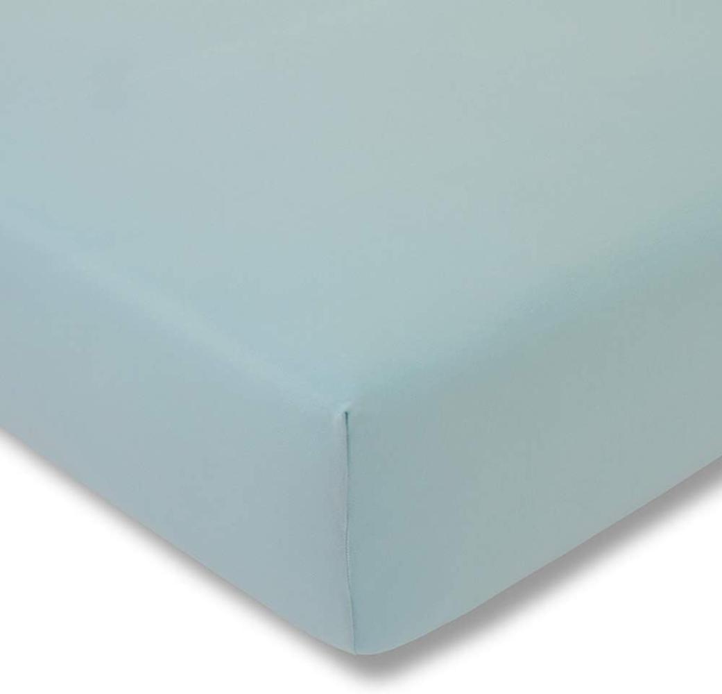 Estella Zwirnjersey Spannbetttuch für Boxspring Topper 100x200x7 cm azur (640) Bild 1