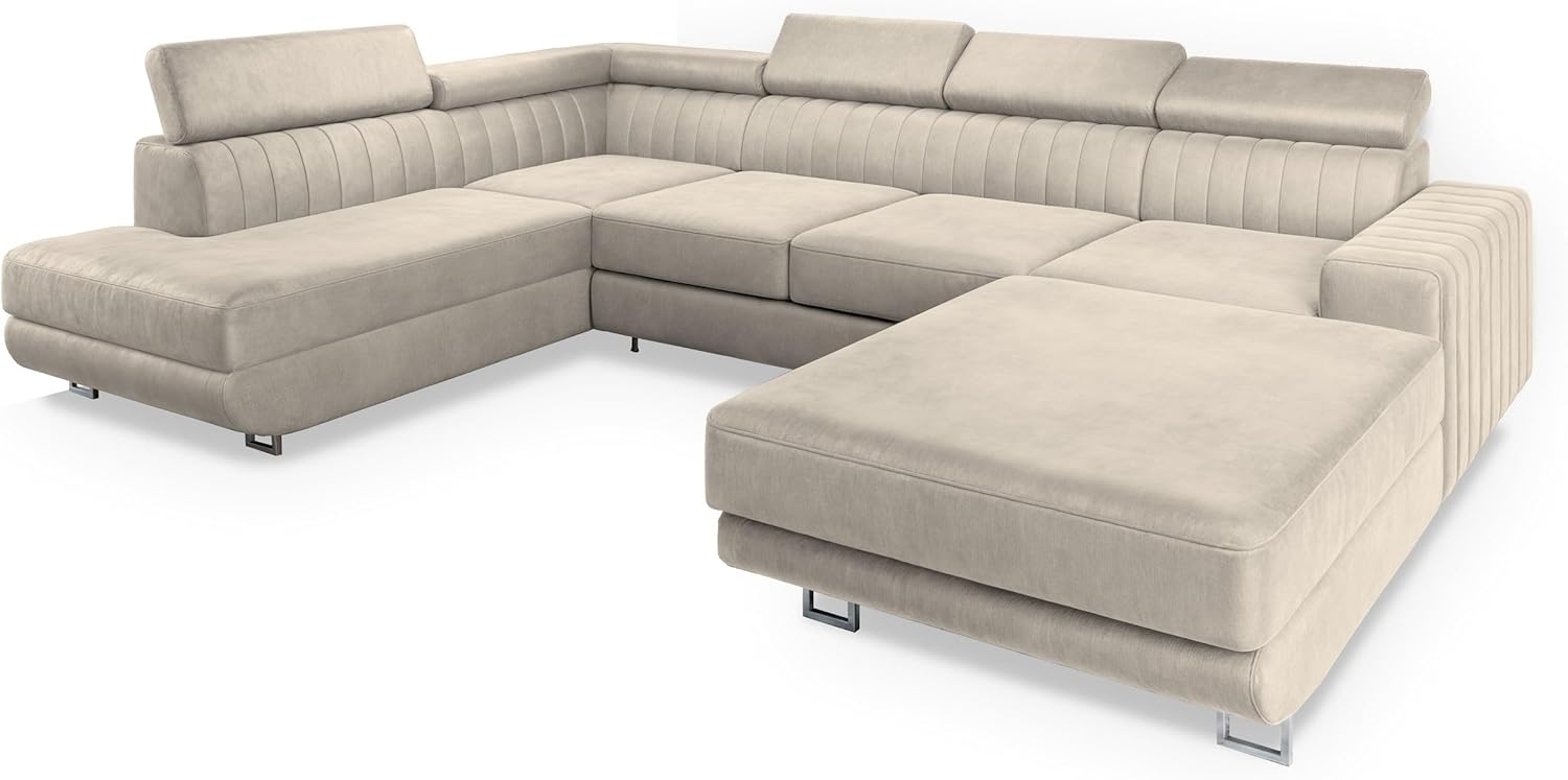 Masseno Ecksofa SIENA mit Schlaffunktion U-Form, Sofa mit Bettkasten Bild 1
