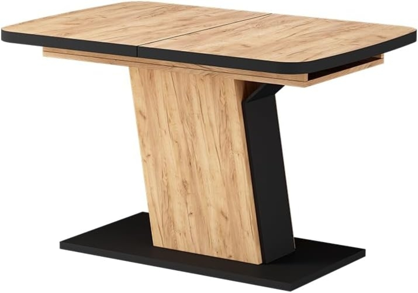 Esstisch Fenaro Schwarz/Eiche 120 x 80 cm ausziehbar Vicco Bild 1