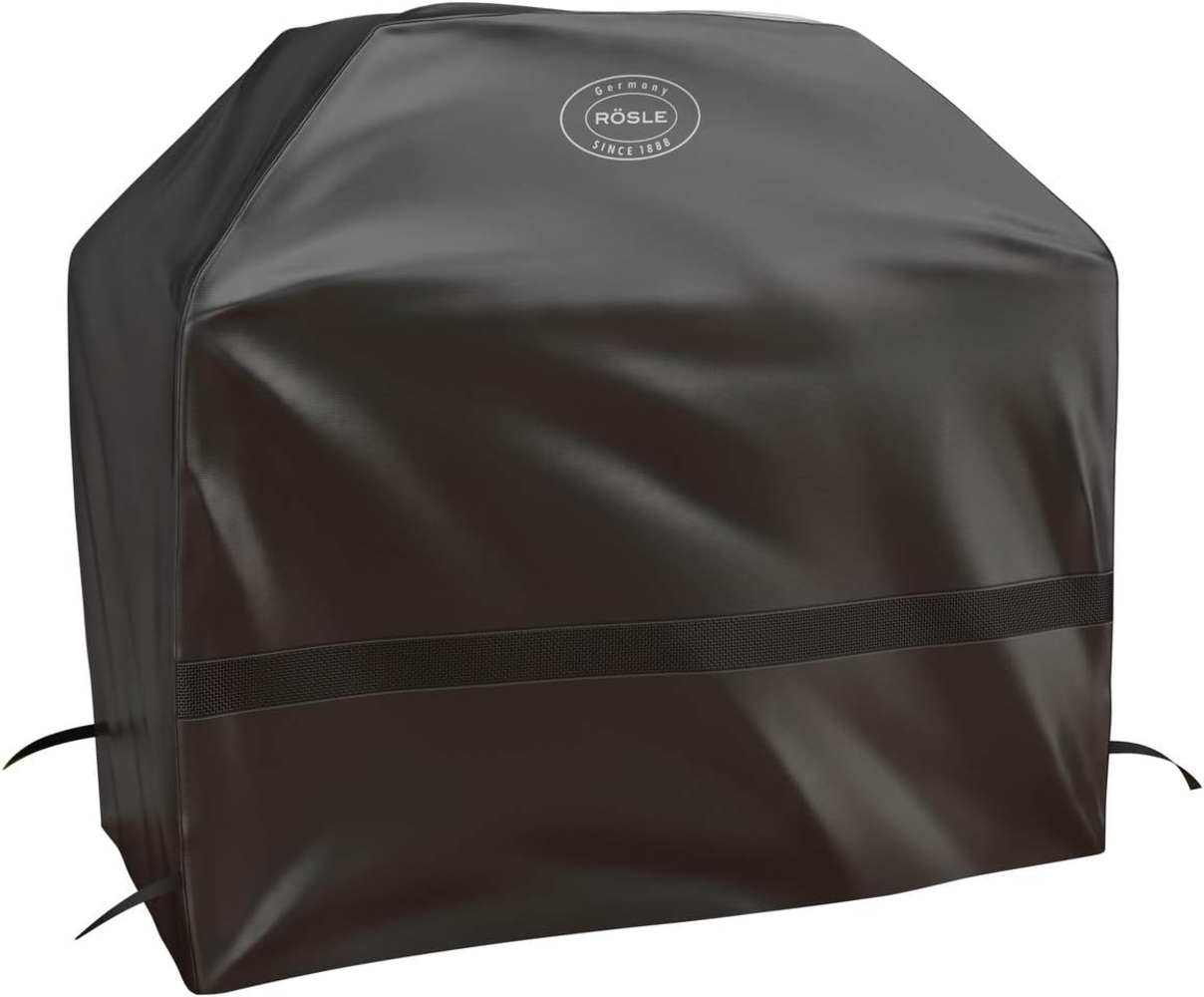 RÖSLE Abdeckhaube BBQ-Station MAGNUM G3/PRO G3, Hochwertige Schützhülle aus 100% Polyester, mit praktischem Klettverschluss zum Fixieren, wasserdicht, Schwarz Bild 1